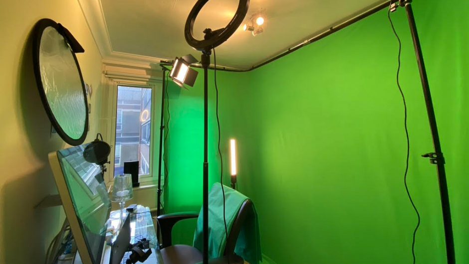 Benjamin Voyer's studio in London for ESCP webinars